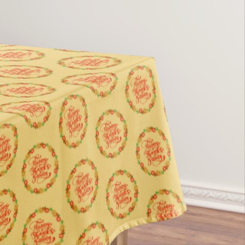 Happy Thanksgiving Wreath  Tablecloth