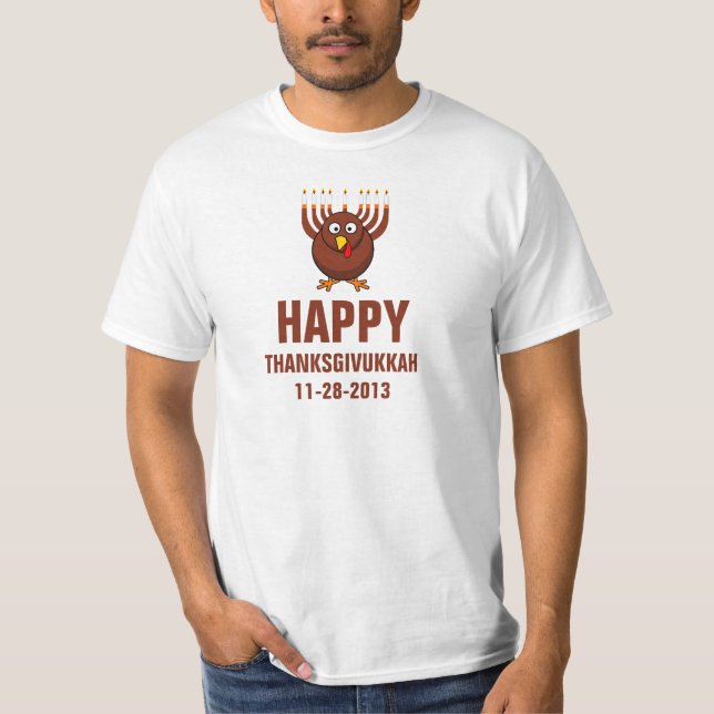 Happy Thanksgivukkah 11-28-2013 T-Shirt (Front)