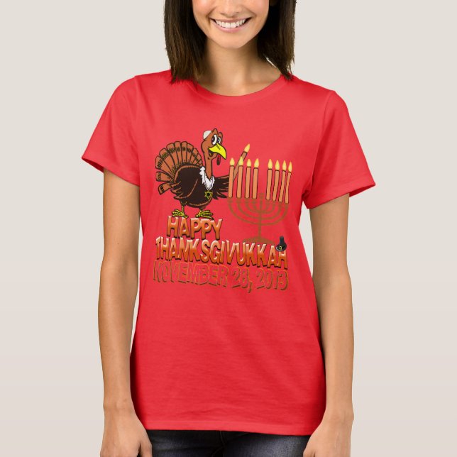 Happy Thanksgivukkah - Thankgiving Hanukkah Tshirt (Front)