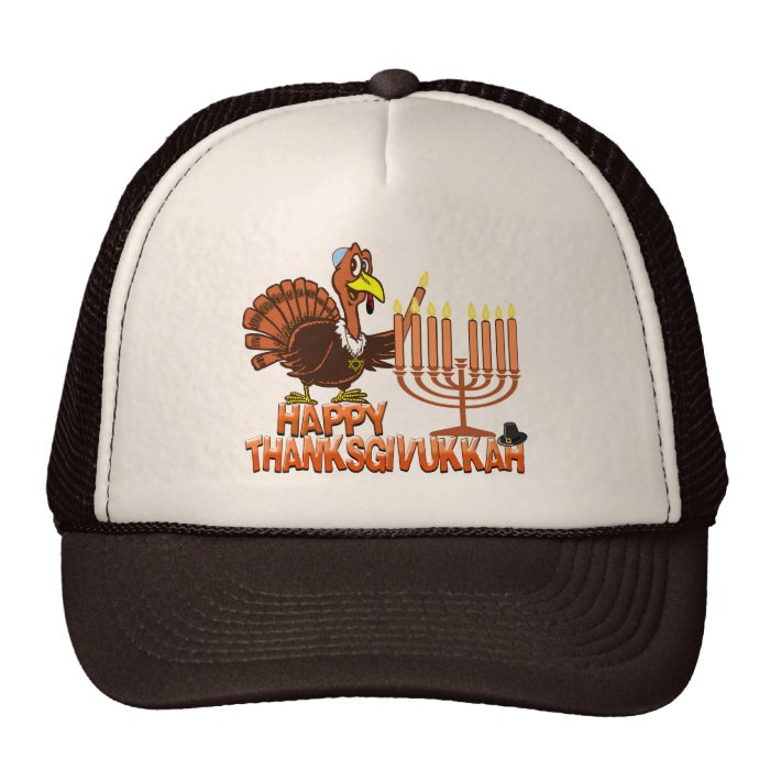 Happy Thanksgivukkah   Thankgiving Hanukkah Tshirt Mesh Hats