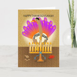 Happy Thanksgivukkah Turkey Card