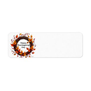 Happy Thanksgkving day Label