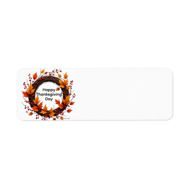 Happy Thanksgkving day Label (Front)