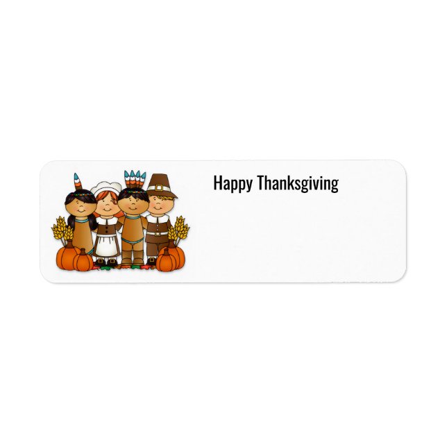 Happy Thanksgkving day Label (Front)