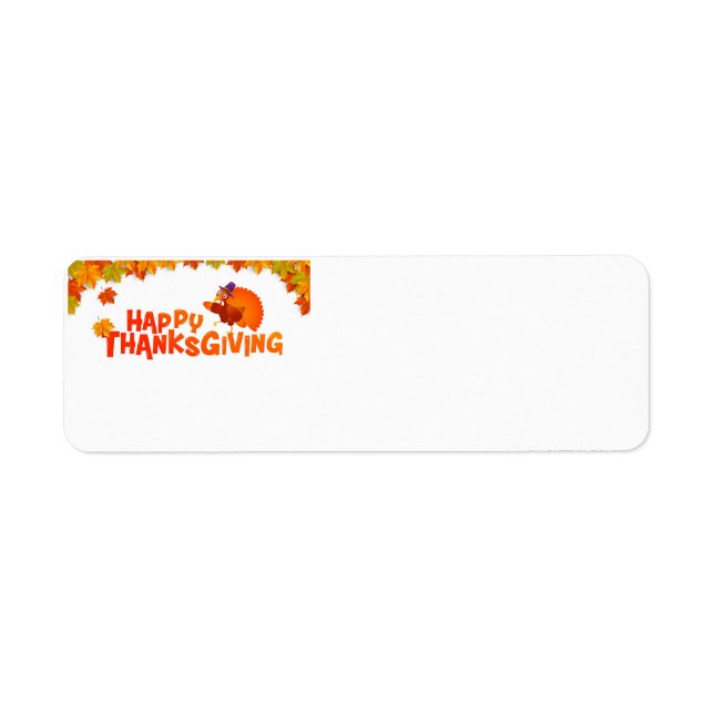 Happy Thanksgkving day Label (Front)