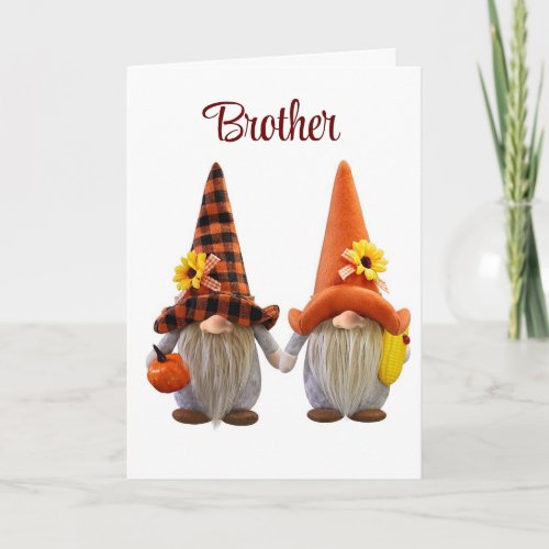 HAPPY THANKSGVING BROTHER Holiday Card