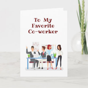 *HAPPY THANKSGVING* FAVORITE CO-WORKER HOLIDAY CAR CARD