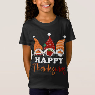 Happy Thanksmas Gnomes Thanksgiving Christmas T-Shirt