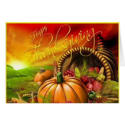 Happy Thanskgiving Cards (Front Horizontal)