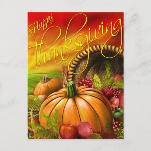 Happy Thanskgiving Postcard