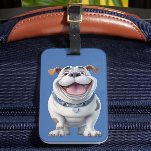 Happy The Bulldog Luggage Tag