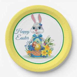 Happy The Easter Bunny Paper Plates