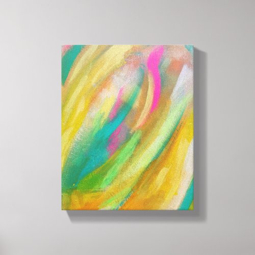 Happy Thoughts A Bright Multicolor Abstract  Canvas Print