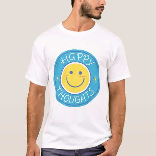 Happy thoughts printed customized Tshirt 