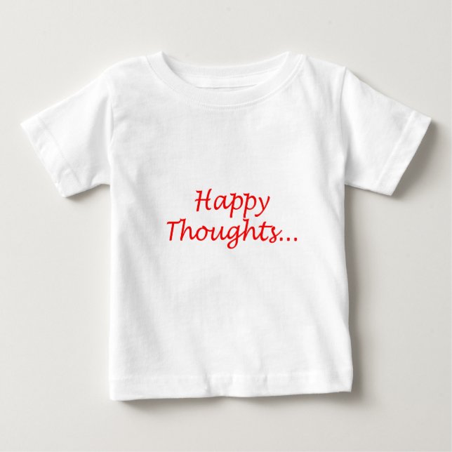 "Happy Thoughts" ruffled t-shirt for children (Front)