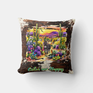Happy Throw Pillow