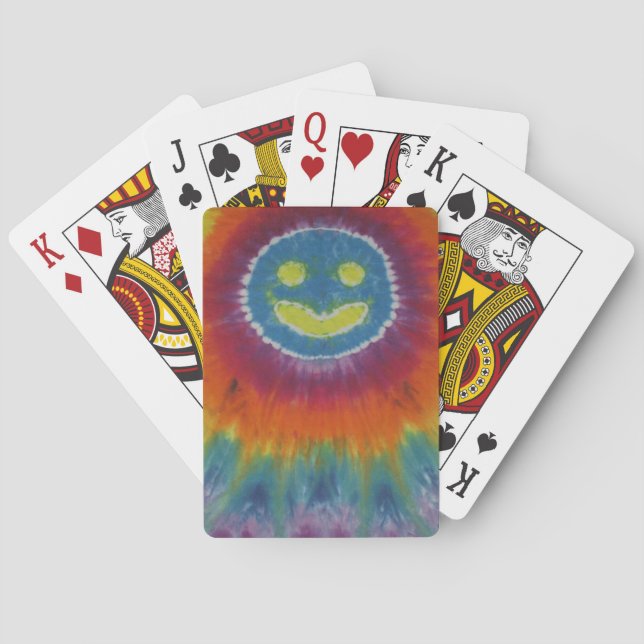 Happy Tie Dye Playing Cards (Back)