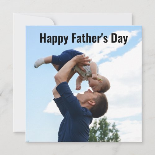 Happy Time Dad and Son  Fathers Day Holiday Card