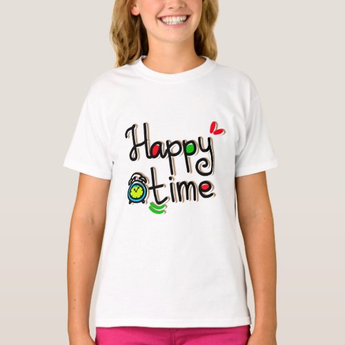 HAPPY TIME Design T_Shirt