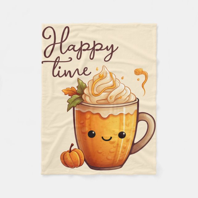 Happy Time Fleece Blanket (Front)