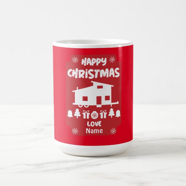 Happy Tiny House Christmas  Color Morph Mug (Center)