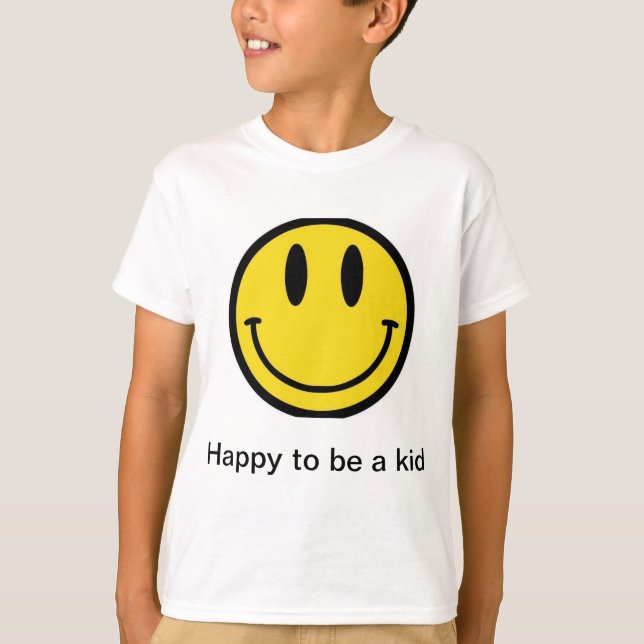 "Happy to be a kid" smile t-shirt (Front)