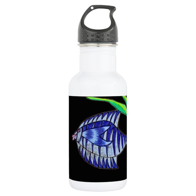 Happy to be Blue Stainless Steel Water Bottle (Front)