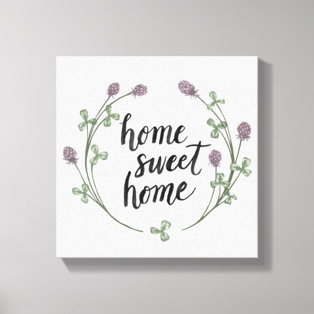 Happy to Bee Home Words I | Home Sweet Home Canvas Print (Front)