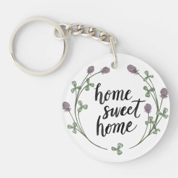 Happy To Bee Home Words I | Home Sweet Home Keychain by wildapple at Zazzle
