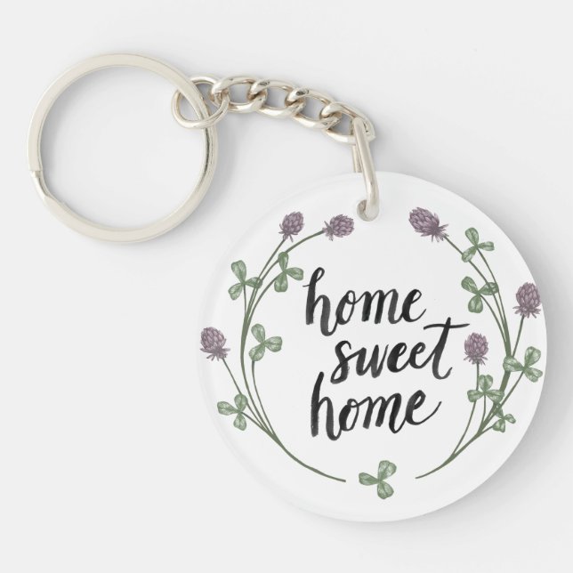 Happy to Bee Home Words I | Home Sweet Home Keychain (Front)
