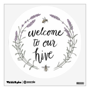 Happy to Bee Home Words II   Welcome to Our Hive Wall Sticker