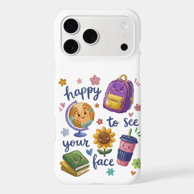 Happy to See Your Face Case-Mate iPhone Case (Back)