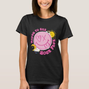 Happy To See Your Face Funny Cute Face Back To Sch T-Shirt