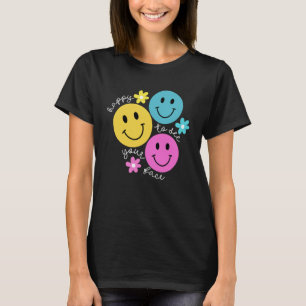 Happy to See Your Face Smile Face Teacher Back to  T-Shirt