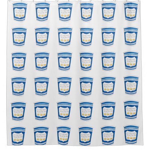 Happy to Serve You Greek Coffee Cup Shower Curtain