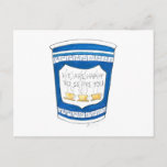 Happy To Serve You Greek Diner Blue Coffee Cup Postcard