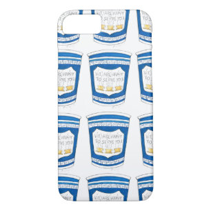 Happy To Serve You NYC Greek Deli Diner Coffee Cup iPhone 8/7 Case