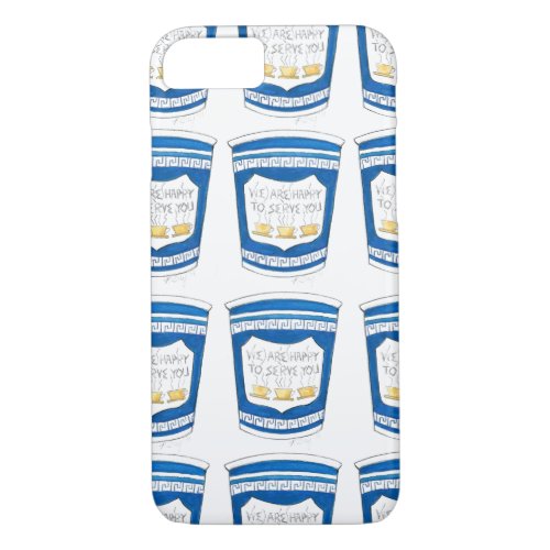 Happy To Serve You NYC Greek Deli Diner Coffee Cup iPhone 87 Case