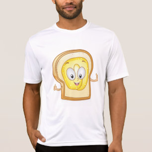 Happy Toast Kawaii Buttered Bread Slice T-Shirt