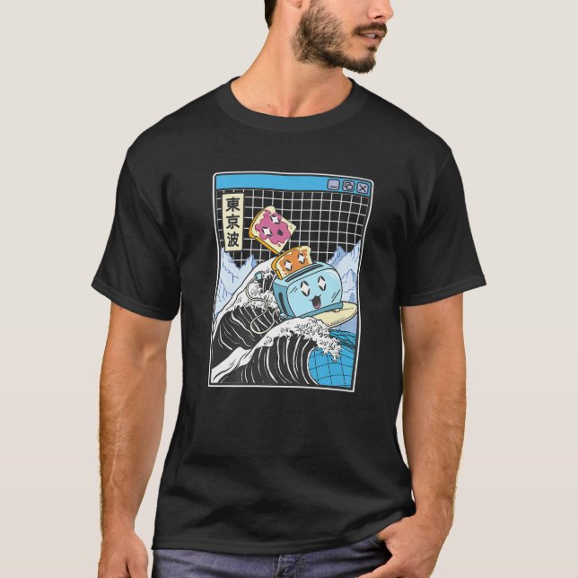 Happy Toaster Jelly Peanut Butter Toast Kawaii Vap T-Shirt (Front)