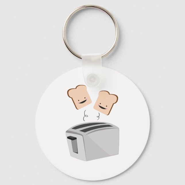 Happy Toaster Keychain (Front)