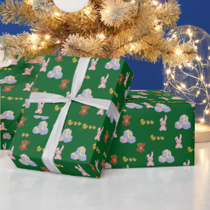 Happy Toddler Birthday forest green Wrapping Paper