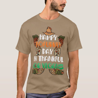Happy Tofurkey Day Vegans Vegetarian Tofu Lover  T-Shirt