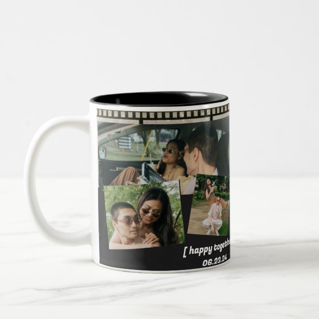 Happy Together – Personalized Photo Mug with 3 Pic (Left)