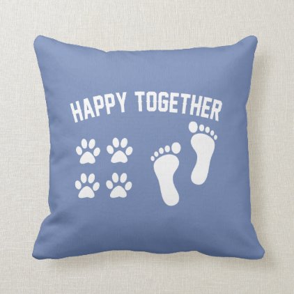 Happy together throw pillow