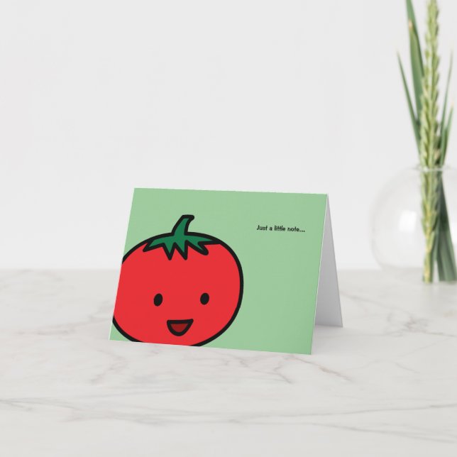 Happy Tomato Red Vegetable Fruit Card (Front)
