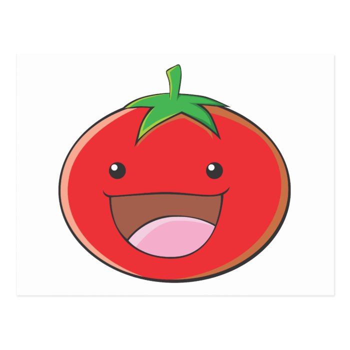 Happy Tomato Smiling Post Card