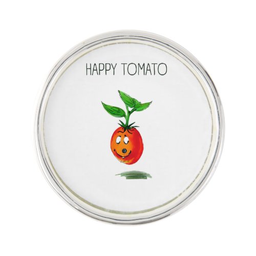 Happy tomato  T_Shirt Lapel Pin