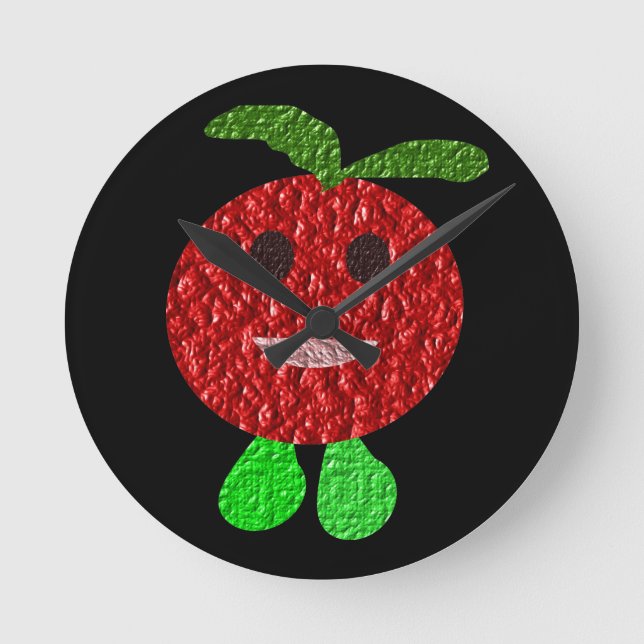 Happy Tomato Wall Clock (Front)
