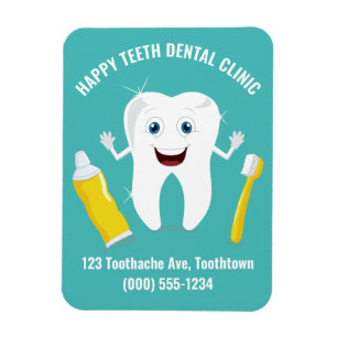 Happy Tooth custom text magnet